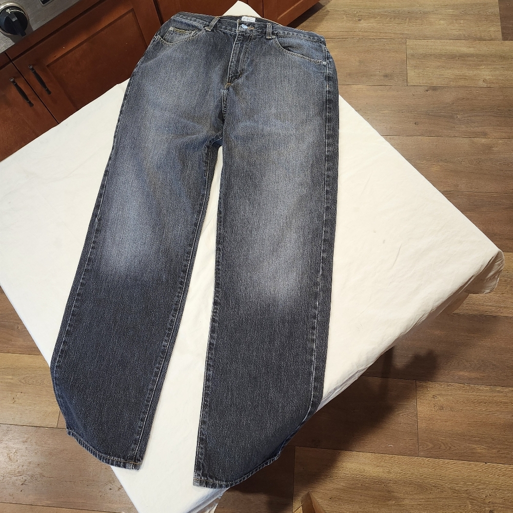 Calvin Klein Black Denim Straight Leg Jeans - Mens Size 34 - Picture 2 of 12